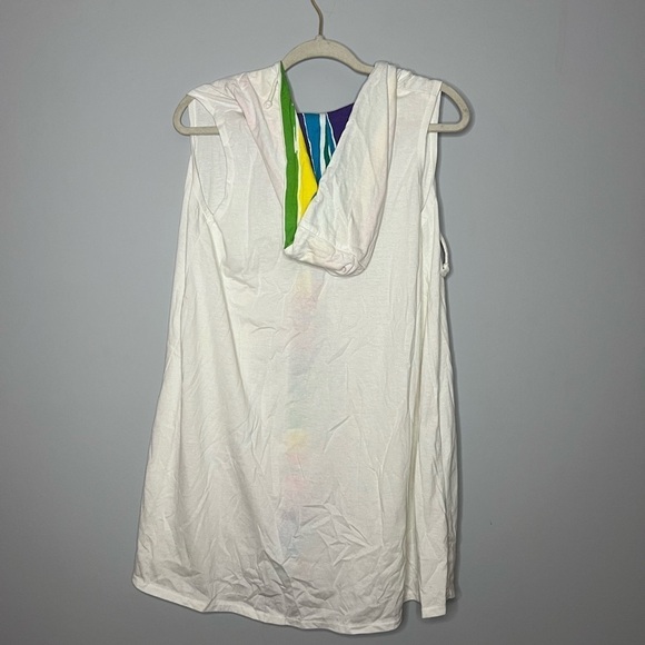 Vintage Blairsport Button Up Striped Rainbow Cover Up Small - Picture 5 of 5